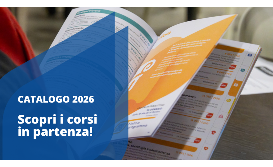 Corsi Inverno-Primavera 2026: ci sono ancora posti disponibili, iscriviti ora!
