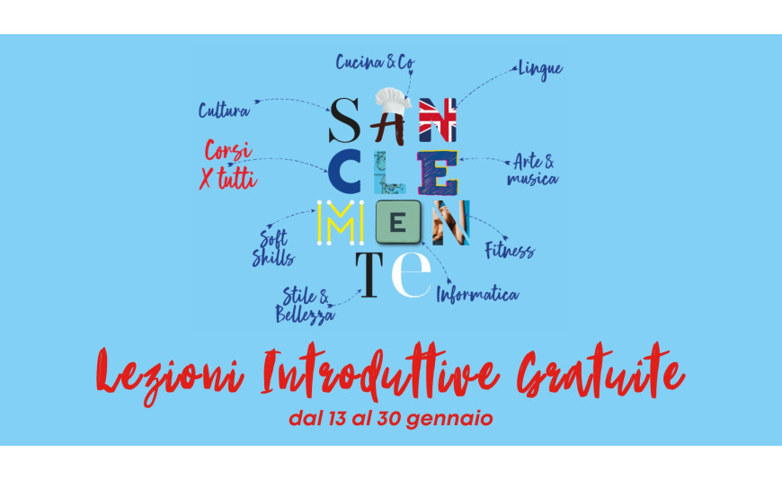 Scopri il calendario delle Lezioni Introduttive Gratuite Scopri il calendario delle Lezioni Introduttive Gratuite