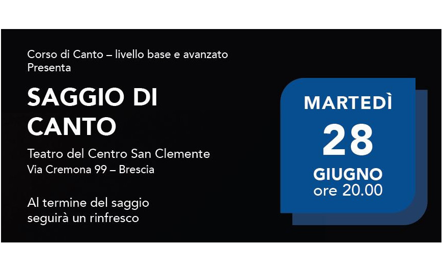 SAGGIO DI FINE CORSO DI CANTO SAGGIO DI FINE CORSO DI CANTO