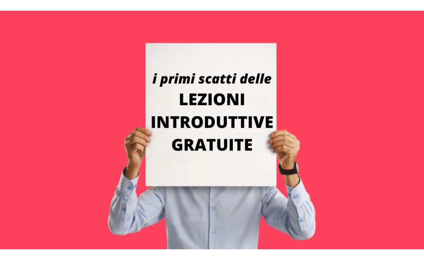 I primi scatti delle Lezioni introduttive gratuite I primi scatti delle Lezioni introduttive gratuite